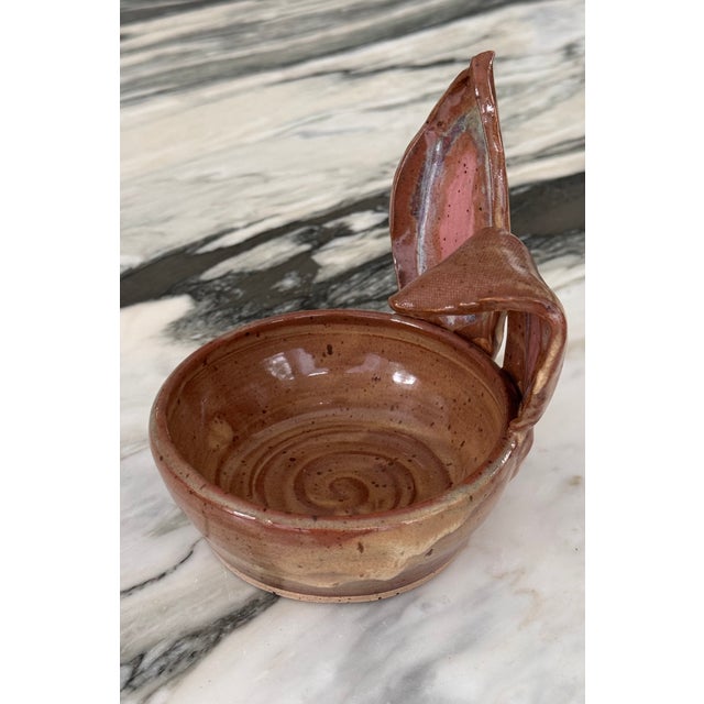 Brown Studio Art Easter Bunny Rabbit Trinket Tray / Candy Dish For Sale - Image 8 of 12
