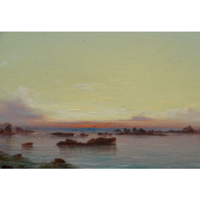 Wood Thomas Hart F. S. A. 1830-1916 'Rocky Seaside View at Sunset' For Sale - Image 7 of 12