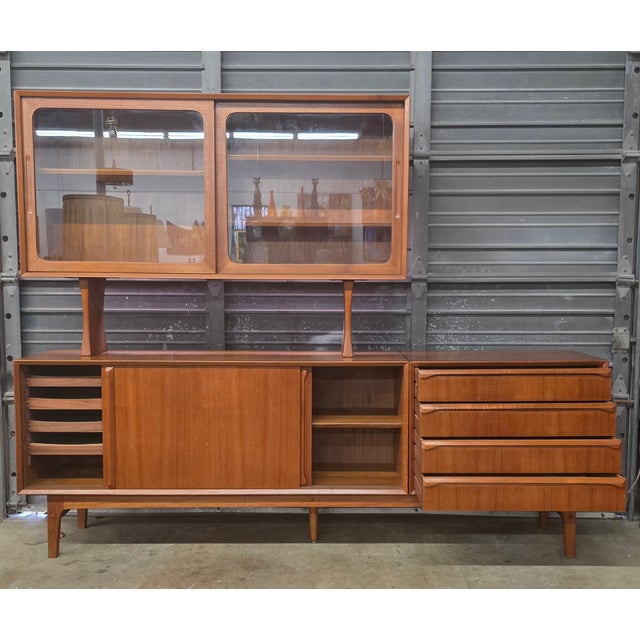1950s Modular 3 Piece Danish Teak Hutch For Sale - Image 11 of 12