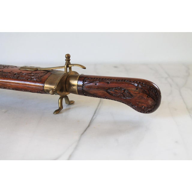 Mid 20th Century Mid-20th-Century Hand-Carved Wooden Knife and Fork Set For Sale - Image 5 of 13