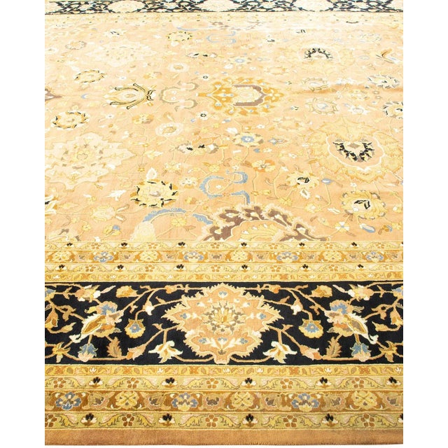 Solo Rugs Mogul, One-of-a-Kind Hand-Knotted Area Rug in Yellow, 10' 0" x 14' 3" For Sale - Image 4 of 8