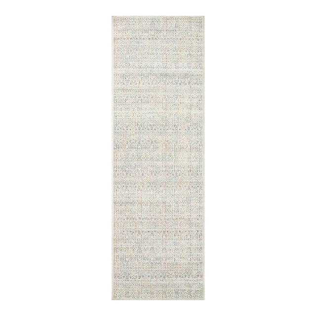 Amber Lewis x Loloi Zuma Ivory / Multi 2'-7" x 12'-0" Runner Rug For Sale