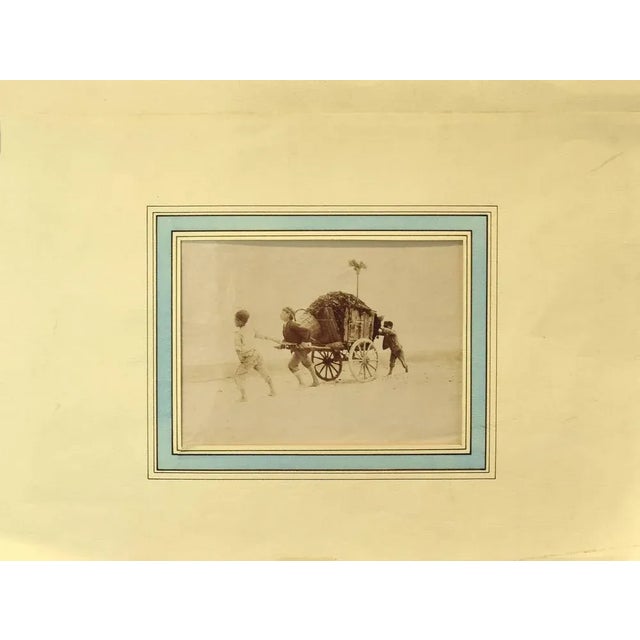 Boys Pulling a Wagon, Original Photograph, Late 19th-Century For Sale - Image 3 of 3