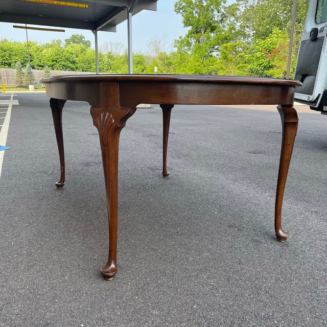 Stickley Queen Anne Shell Carved Cherry 98" Dining Table Chairish