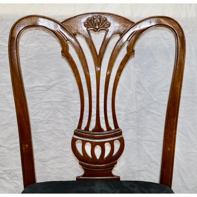 English English Traditional Chippendale Dining Chairs - Set of 4 For Sale - Image 3 of 4