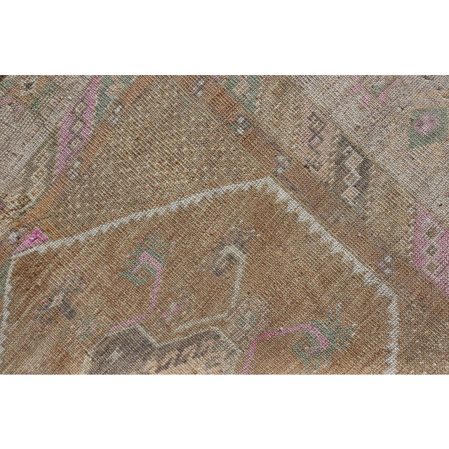 Unique & Colorful Turkish Kars Runner With Tribal Designs and Geometric Motifs For Sale - Image 12 of 12
