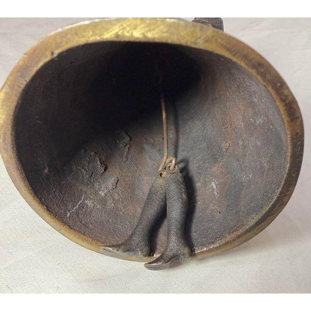 Antique 1800's Victorian Solid Heavy Bronze Elizabethan Lady Bell Boot Clapper For Sale - Image 13 of 14