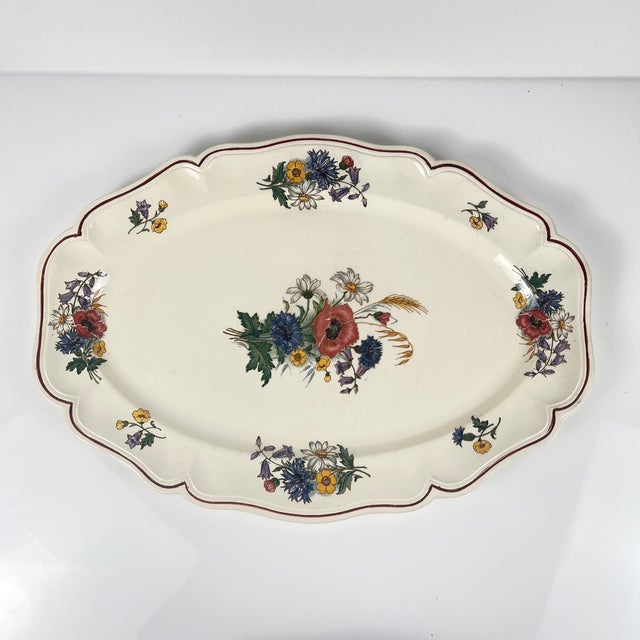 Large Agreste Platter from Sarreguemines, 1890s For Sale - Image 3 of 11