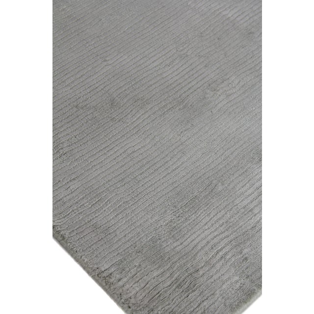 Exquisite Rugs Ives Hand loom Viscose Light Blue Rug-12'x15' For Sale In Los Angeles - Image 6 of 10