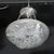 Art Deco Frosted Glass Floral Cubist Chandelier W/ Chrome Fittings Signed Degué For Sale - Image 10 of 18