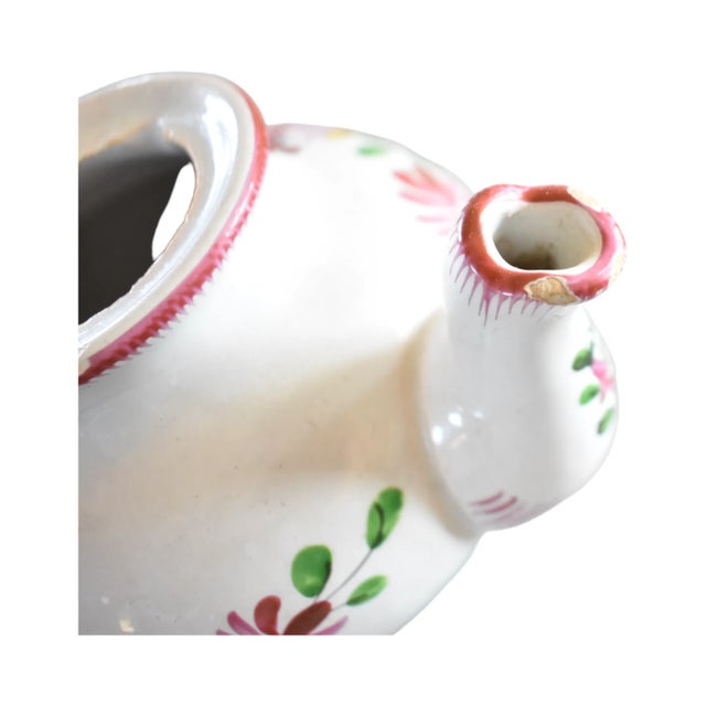 Antique French Faience St. Clements Luneville Teapot For Sale - Image 11 of 12