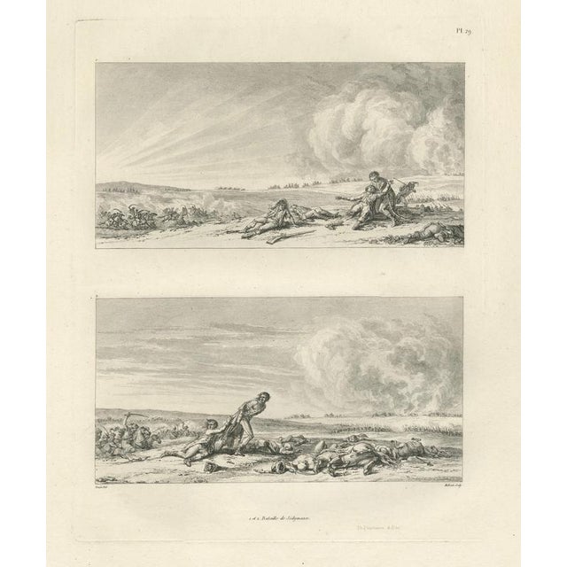 Paper After Dominique Vivant Denon, Napoleon's Egyptian Campaign Battle Scenes, 1802, Engraving on Paper, Set of 2 For Sale - Image 7 of 10