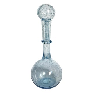 Blown Glass Bottle from Biot, France, 1970s For Sale