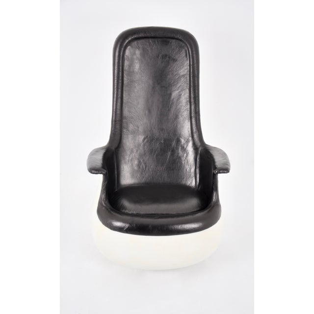 Animal Skin Culbuto Armchair attributed to Marc Held for Knoll International, 1960s For Sale - Image 7 of 11