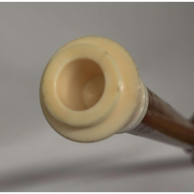 Art Deco Antique Bone Handle Cane With Hidden Sewing Kit For Sale - Image 3 of 6