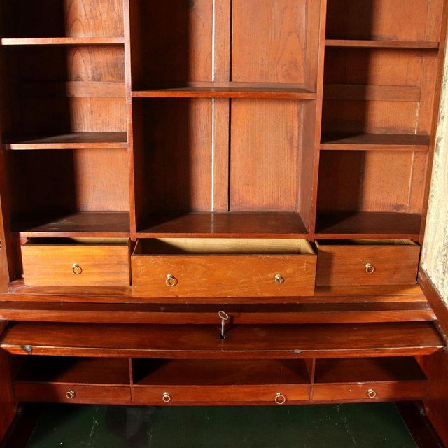 19th Century Empire Desk in Chestnut & Mahogany, Italy For Sale - Image 4 of 6