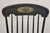 Antique Colonial Stencil Back Black Painted Plank Bottom Rocker Rocking Chair For Sale - Image 4 of 12