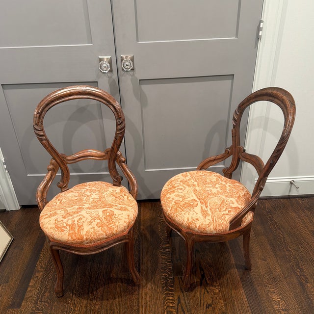 Custom upholstered vintage chairs. Upholstery could use a refresh
