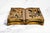 Chinese Hand Carved Painted Vintage Small Three Panel Tabletop Screen Home Decor For Sale - Image 13 of 14