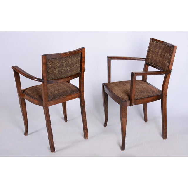 Art Deco Chairs in Beech by Jules Leleu, France, 1930s, Set of 2 For Sale - Image 15 of 15