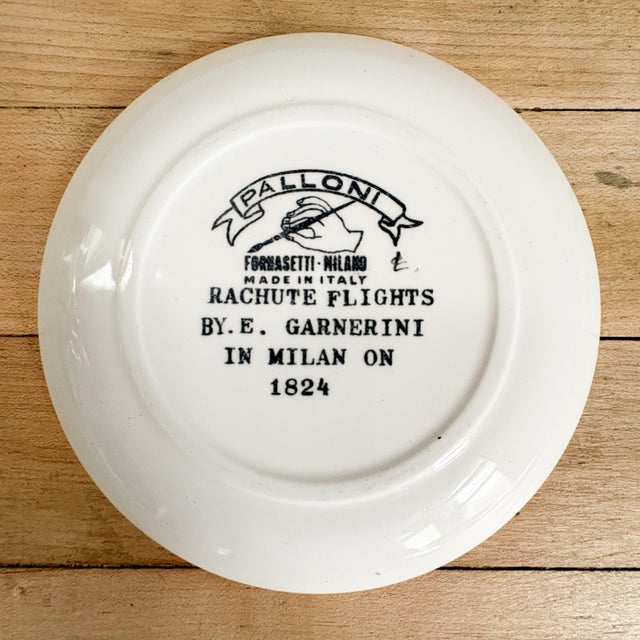 Fornasetti "Palloni" Themed Ceramic Hot Air Balloon Coasters Set of 5 For Sale - Image 13 of 13