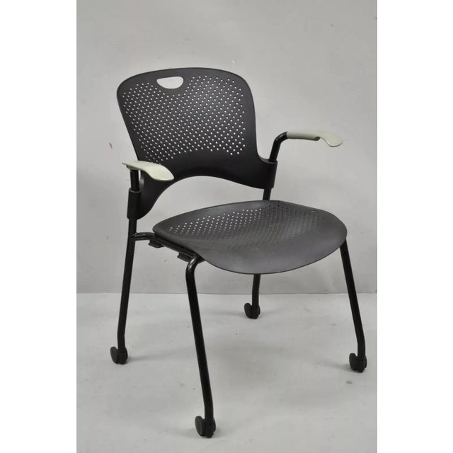Modern Herman Miller Caper Stacking Office Computer Desk Chairs - Set of 4 For Sale - Image 3 of 12