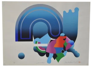 1970s Abstract Silkscreen Print