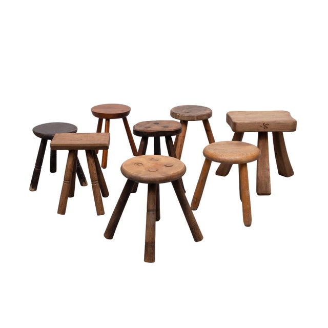 Vintage Dutch Milk Stools, 1950s, Set of 8 For Sale - Image 12 of 15