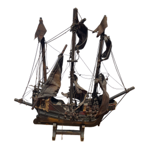 Antique Model Ship Custom Galleon Warship Arts and Crafts Nautical Sea Ocean