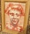 Conte Drawing of Youth. Conte' Crayon and pen and ink drawing. Pen drawing of face, highlighted inked conte crayon and...