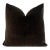 Brown 20x20 Velvet Throw Pillow With Feather Down Insert For Sale