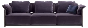 Dodo Purple Sofa by Stefano Giovannoni