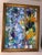 Vintage Large Abstract Impasto Oil Painting With Floral Motifs in a Gold Frame. For Sale In Miami - Image 6 of 12