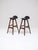 A set of two od-61 bar stools designed by erik buch for oddense maskinsnedkeri (o.d. Møbler), denmark, 1960s. These stools...