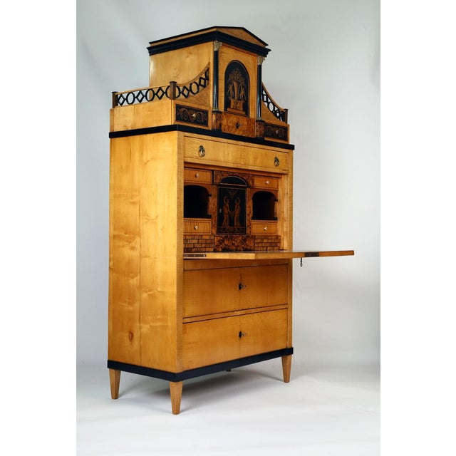 Classicist Secretaire in Maple, 181 For Sale - Image 6 of 18