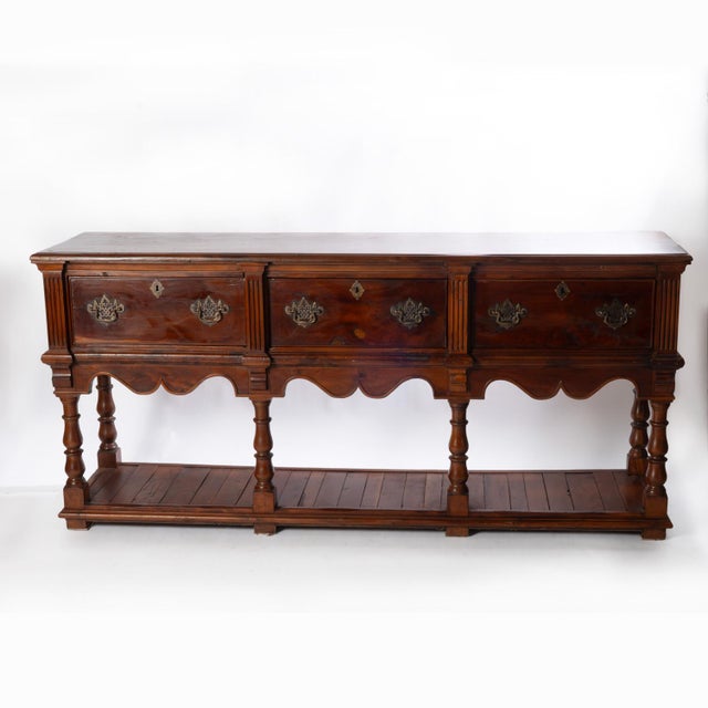 English potboard dresser base. Wonderfully made with dovetailed drawers made to last. Versitile piece that could serve...