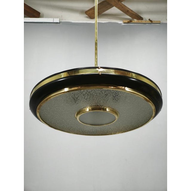 Space Age UFO Glass Pendant Light by Ludib Bratislava, Czechoslovakia, 1960s For Sale - Image 12 of 13