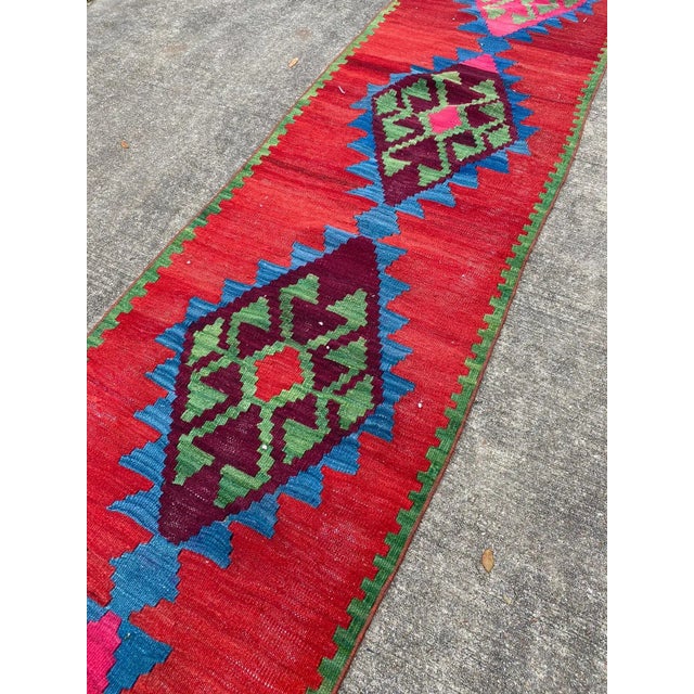 Turkish Tribal Nomadic Scorpion Design Kilim Rug For Sale In Houston - Image 6 of 11