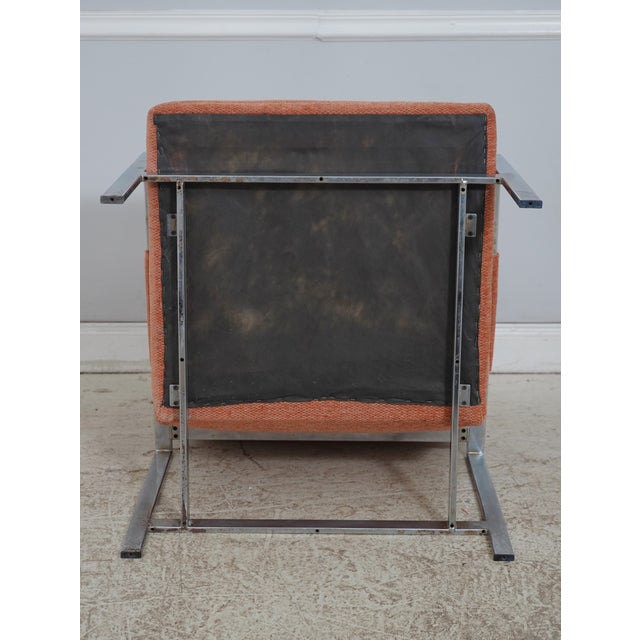 Pair of Milo Baughman Chrome Frame Arm Chairs For Sale - Image 18 of 18