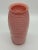 Art Deco Art Deco 1980's Pleated Draped Pink Glass Vase For Sale - Image 3 of 7