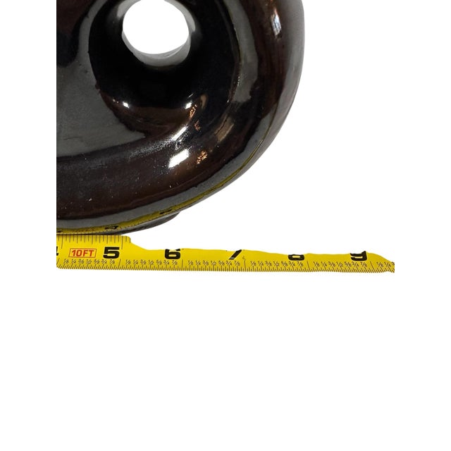 1960s Vintage 1960s Red Clay Vase Tokyo Ikenana For Sale - Image 5 of 6