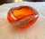 Orange Orange Art Glass Ashtray Hurricane Eye Design Bowl Swirling Ground Pontil MCM For Sale - Image 8 of 8