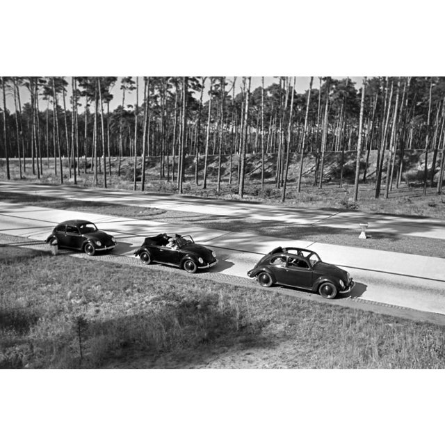 Nolte, Three Models of the Volkswagen Beetle Driving, Germany, 1938/2021, Photograph For Sale - Image 4 of 5