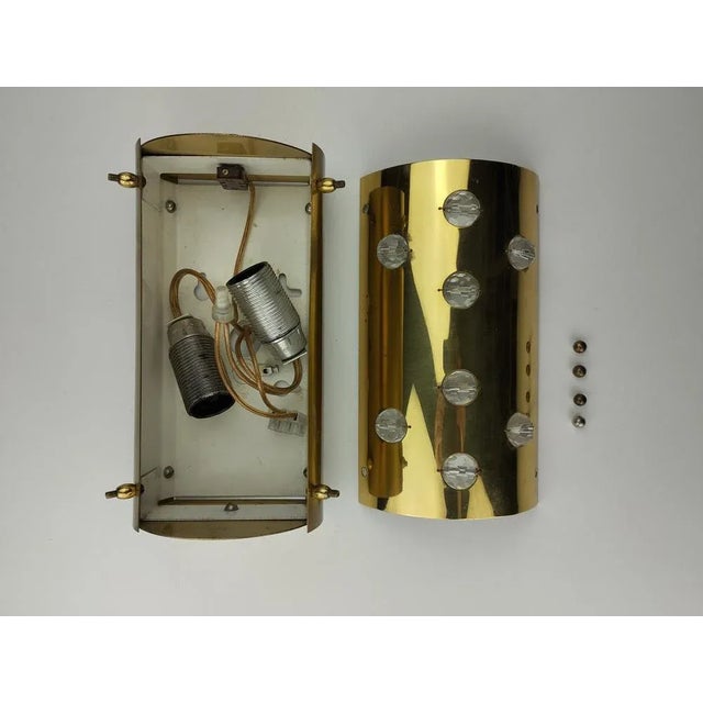 Brass Wall Lamp with Faceted Glass Spheres, 1970 For Sale - Image 9 of 11