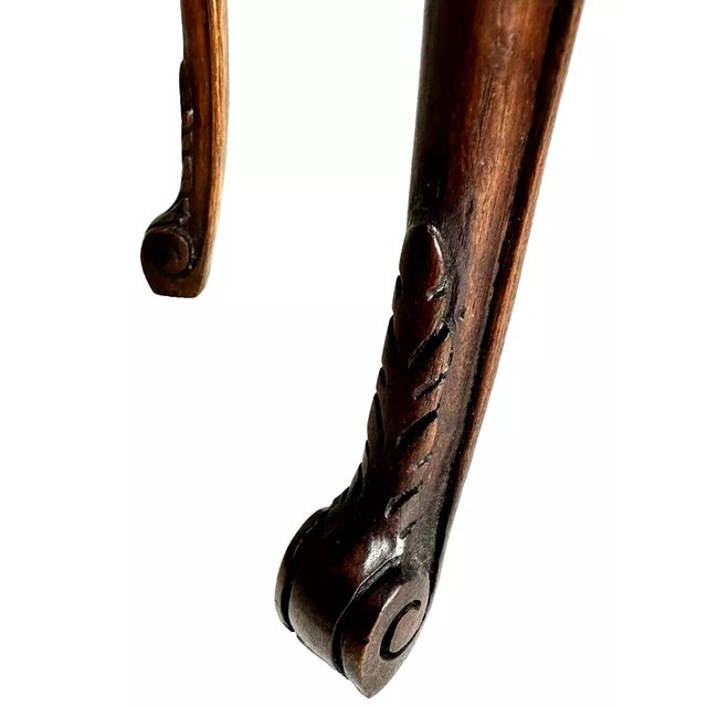 Brown 1970s Mahogany Carved Wood Parlor Tea Table For Sale - Image 8 of 12