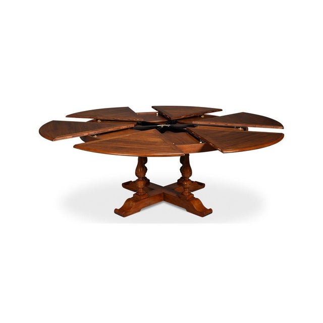 English Round Dining Table - 85.5" For Sale - Image 4 of 11