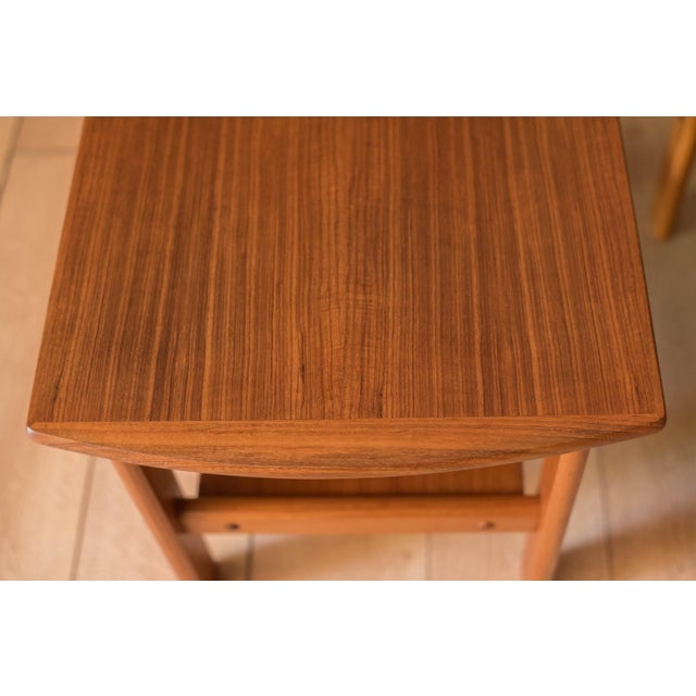 Brown Danish Modern Pair of Two-Tier Teak Serving Cart End Tables by BRDR Furbo For Sale - Image 8 of 16