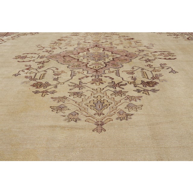 Early 20th Century Antique Turkish Oushak Rug, 08'03 X 10'02 For Sale - Image 5 of 10