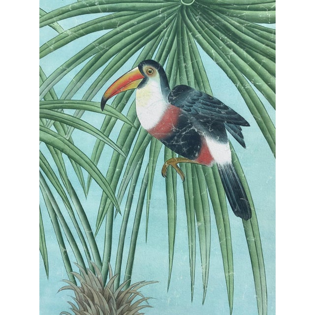 W24”*h53“/Panel, Amazonia Triptych, Wall Artwork, Painting , No Frame, Tea Wallpaper For Sale - Image 4 of 8