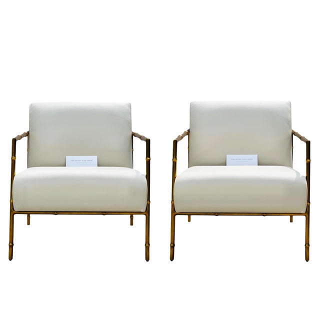 Mid Century Styled Leather Accent Chair For Sale - Image 14 of 15